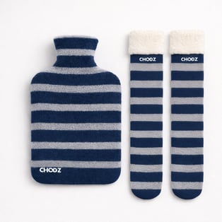 Cozy Winter Bundle - Double Layer Wool Socks & Branded Hot Water Bottle