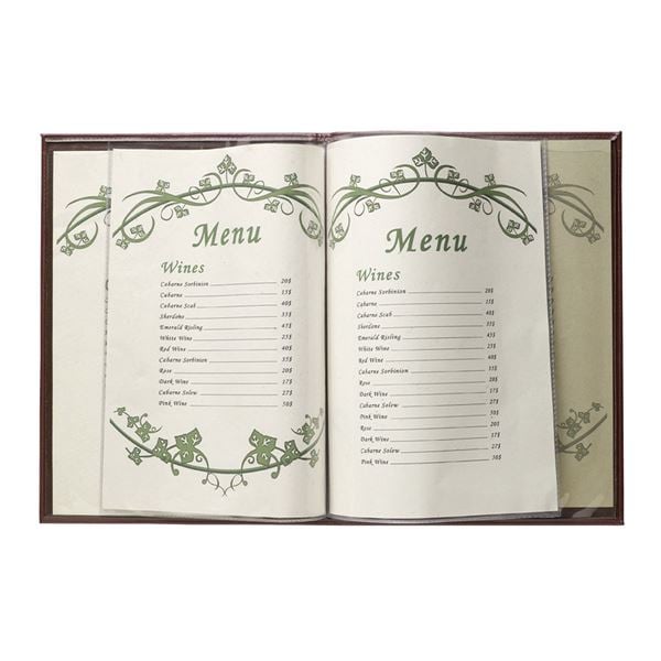 אוגדן כריכה דמוי עור A4 עם 4 כיסים