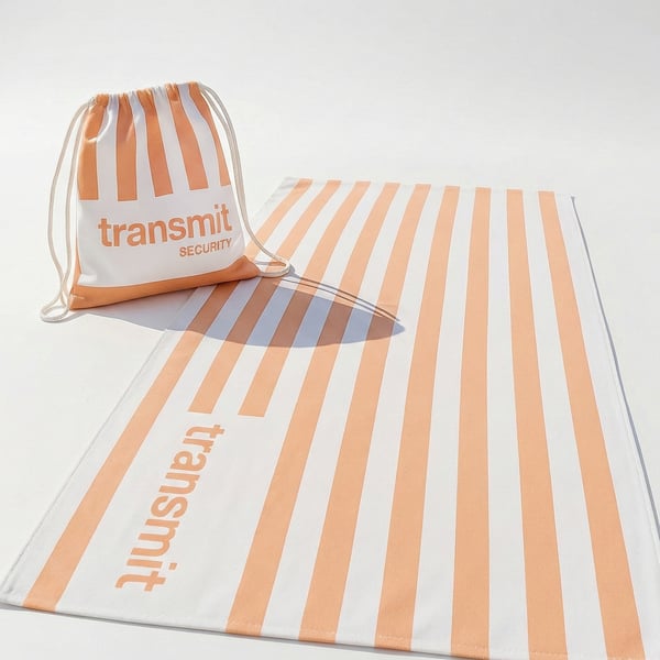 Beach Towel Set with Drawstring Bag - All Over Print