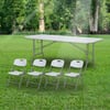 MIRA White Folding Table and Chairs Set