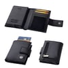 ארנק בטיחות RFID + NFC מעור שולף כרטיסי אשראי ותא לשטרות מבית המותג גבעוני - שחור
