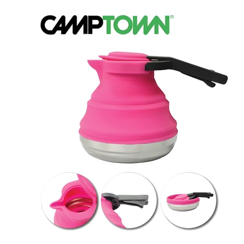 פינג'אן מתקפל ורוד מסיליקון 1.2 ליטר CAMPTOWN