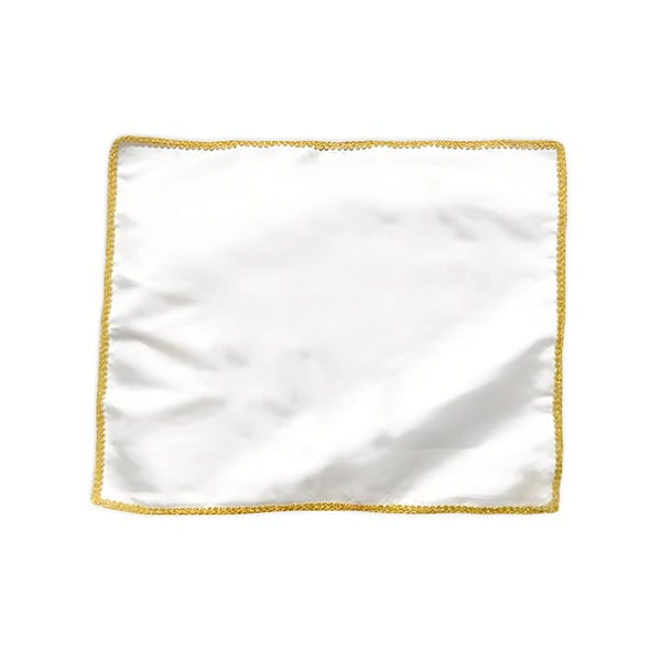 כיסוי חלה מבד סאטן עם גימור מטאלי