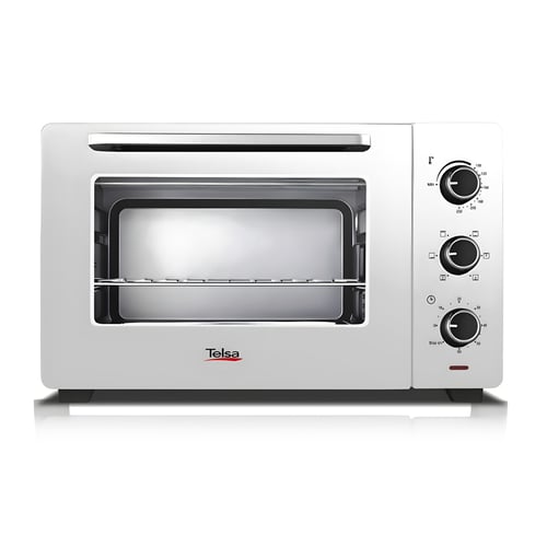 טוסטר אובן איכותי מבית TELSA - בצבעים שחור / לבן