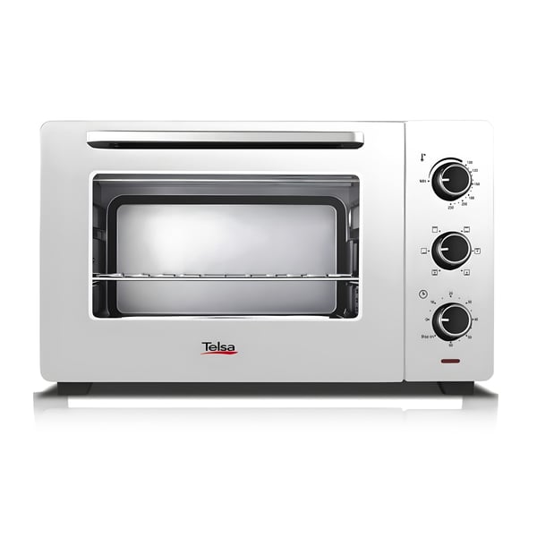 טוסטר אובן איכותי מבית TELSA - בצבעים שחור / לבן