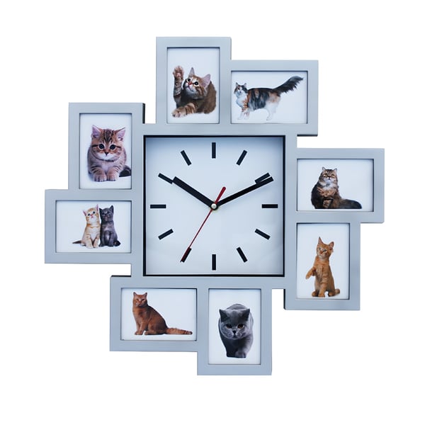 Wall Clock with Photo Frames - Upgraded Basel Design