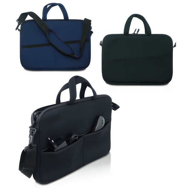 Neoprene Laptop Bag with Handles and Shoulder Strap