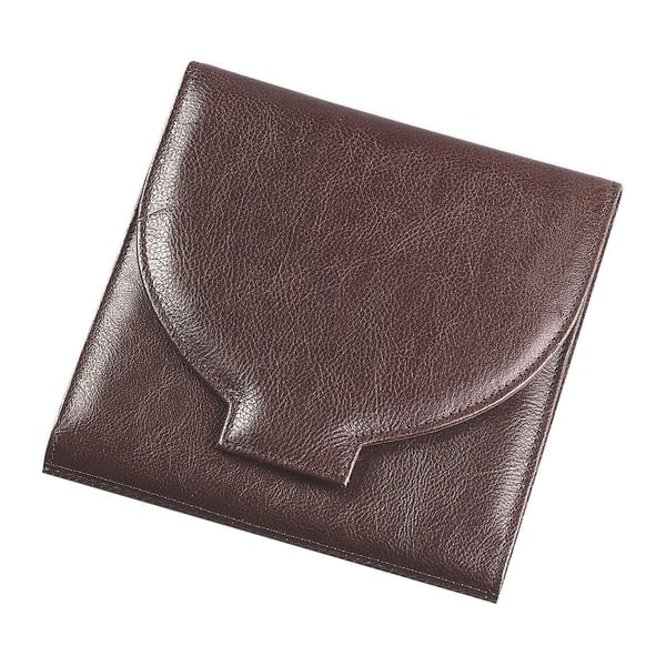 Leather CD Organizer with Transparent Pockets