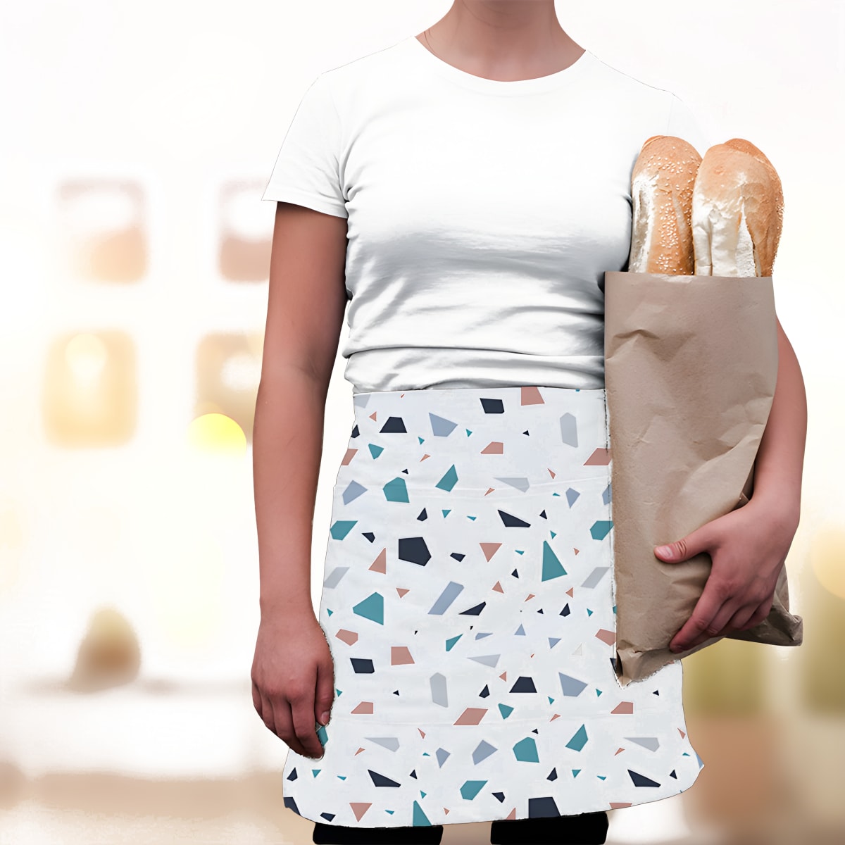 סינר מלצרים מבד ברלינגטון - מהמותן לברכיים