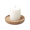 Vanilla Scented Candle with Round Wooden Base