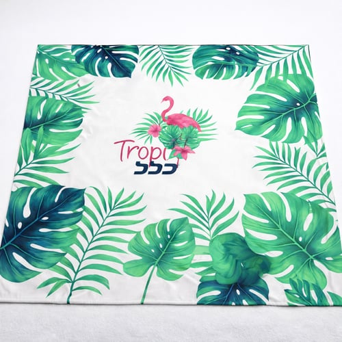 שמיכת פיקניק עם מיתוג צבעוני מלא גודל 140X140