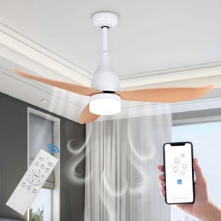 Smart Ceiling Fan with WiFi and LED Lighting