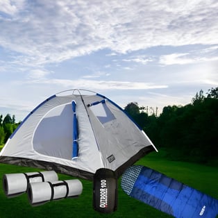 סט קמפינג משפחתי כולל אוהל, שקי שינה ומזרונים מאת Outdoor Revolution