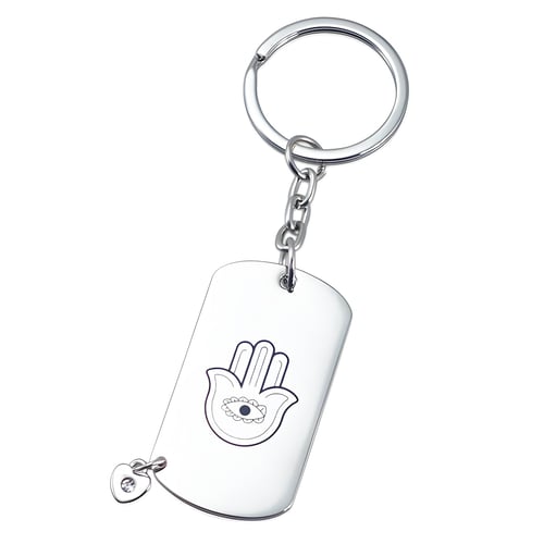 מפתח פתחות מושלם עם חמסה ולב מתכת נוצצת