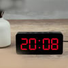 Digital LED Alarm Clock in Black with Unique Features