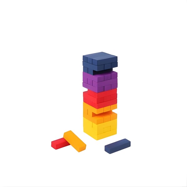 משחק גנגה צבעוני עם 40 חלקים - גרסת מיני