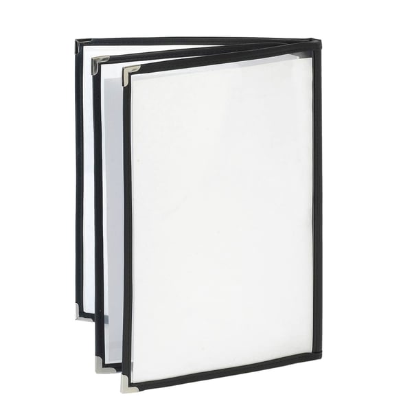Clear Double-Sided Menu Binder