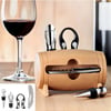Elegant Wooden Wine Accessory Set with 4 Tools