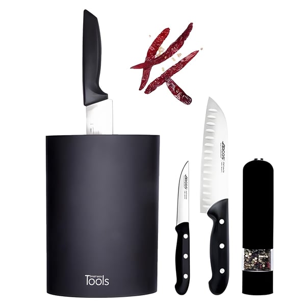 סט סכינים ARCOS במזוודה שחור/לבן