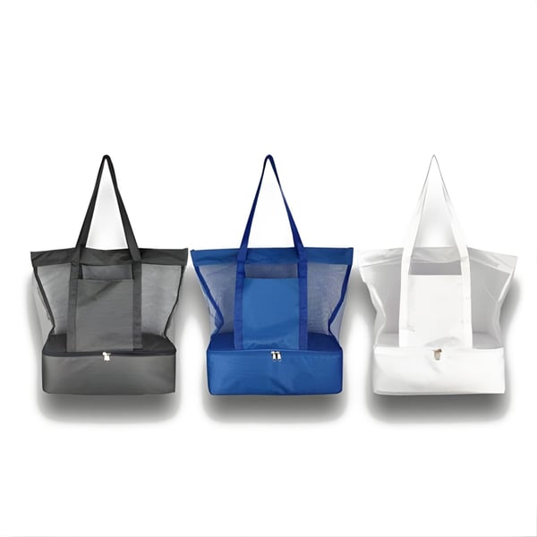 תיק חוף משולב צידנית עם תא נוח