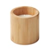 Eco-Friendly Vanilla Scented Wax Candle in Bamboo Holder