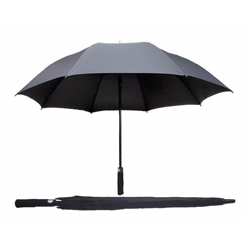 מטריית ידית ארוכה בלבן בעלת עמידות לרוח