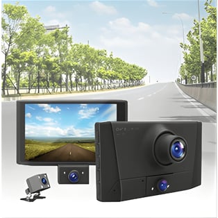 מצלמת רכב מקצועית עם 3 עדשות ומסך 4 אינץ'