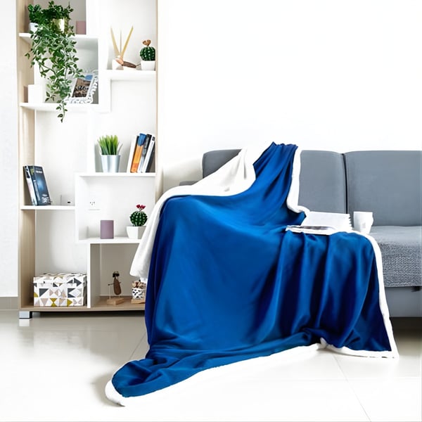 Lightweight Turquoise Fleece Blanket