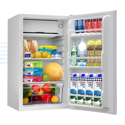 מקרר 90 ליטר עם דלת זכוכית מודרנית ומקפיא עליון - Sirius Living