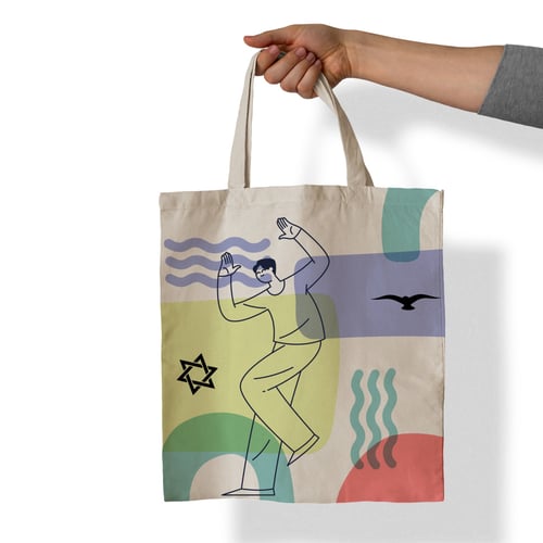 תיק קנבס מודפס צדדית - שדרוגים זמינים