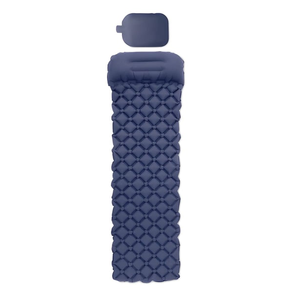 Ultra-Light Inflatable Sleeping Mat with Built-In Pillow - Water-Repellent Nylon