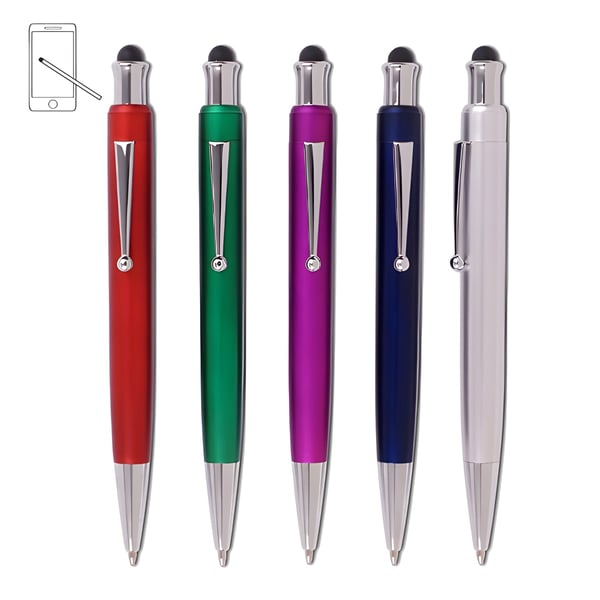 Luxury Ballpoint Pen with Metal Accents and Soft Touch