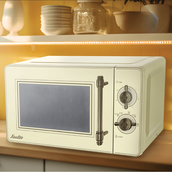 Retro 20 Liter Mechanical Microwave by SAUTER