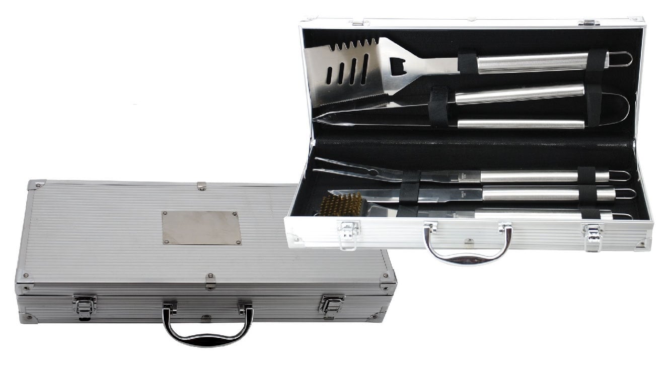 סט כלים למנגל מפלדת אל-חלד - חוויה מושלמת בברביקיו