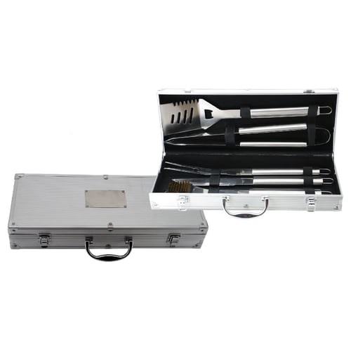 סט כלים למנגל מפלדת אל-חלד - חוויה מושלמת בברביקיו