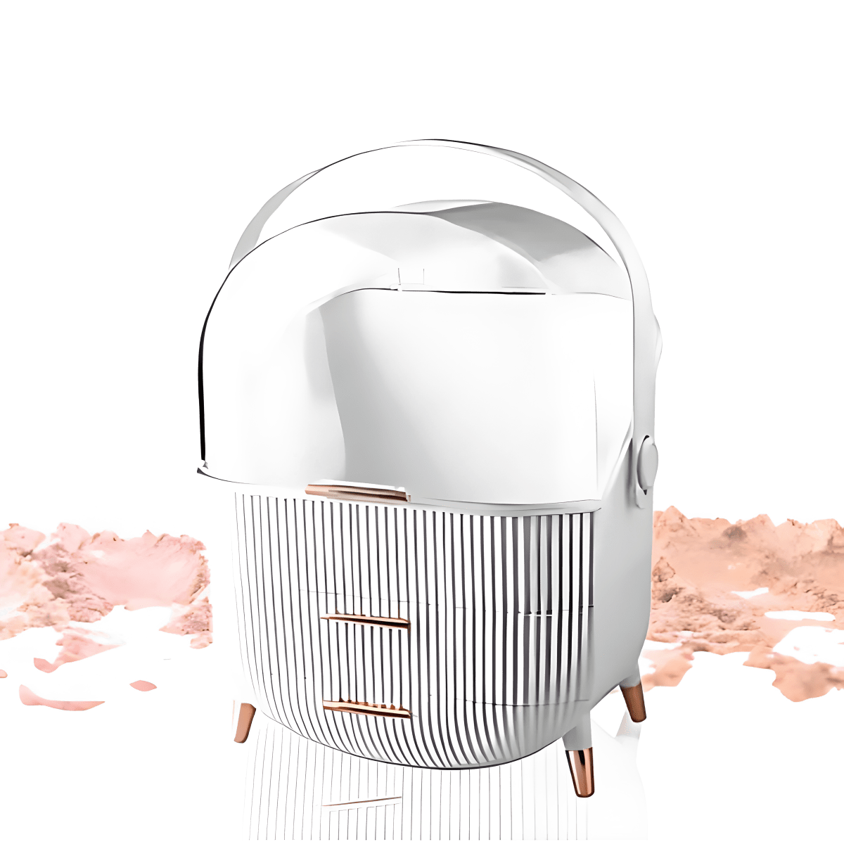 תיבה לאיפור בצבע לבן - ארגונית יוקרתית