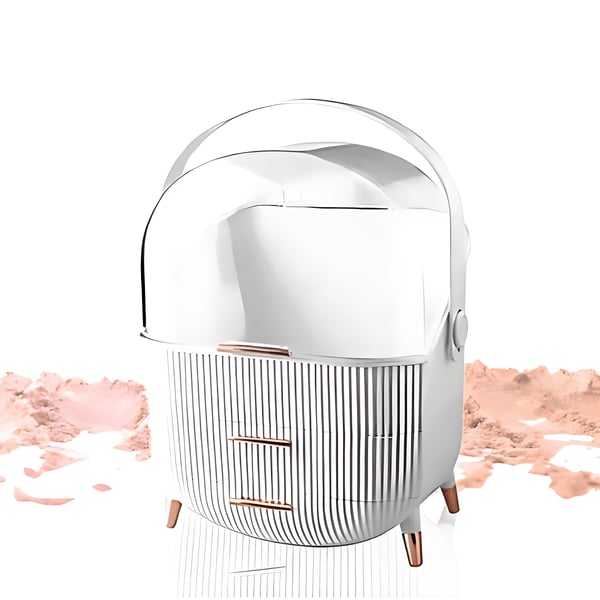 תיבה לאיפור בצבע לבן - ארגונית יוקרתית