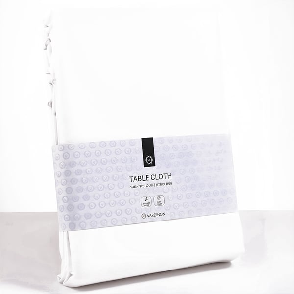 מפת שולחן ז'קארד לבנה 150x260 ס"מ מבית VARDINON