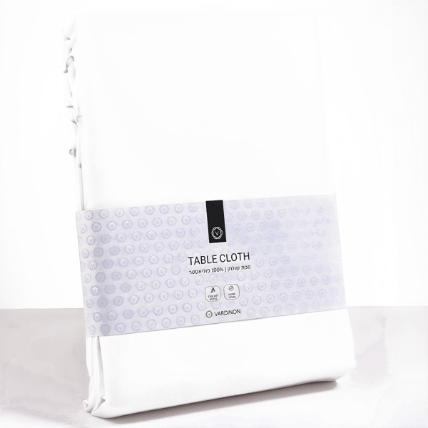 מפת שולחן ז'קארד לבנה 150x260 ס"מ מבית VARDINON