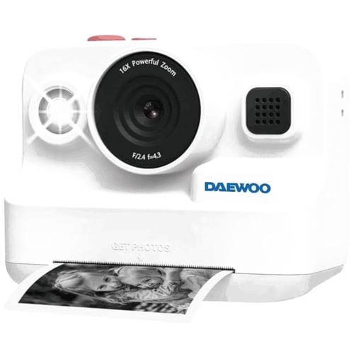 מצלמת ילדים מדפיסה ותומכת בכרטיס זיכרון מבית DAEWOO