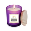 Scented Candle in Glass Jar with Bamboo Lid - Floral Lily Aroma