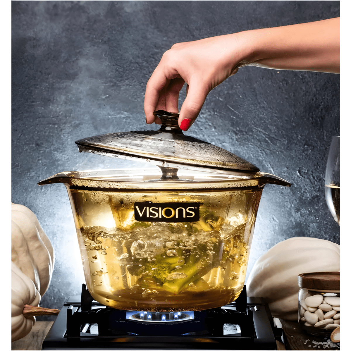 סיר זכוכית 3.8 ליטר Visions Flair מ-CORNING - בריאות וסטייל בבישול