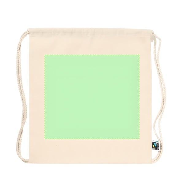 Natural Cotton Drawstring Bag with Fairtrade Certification