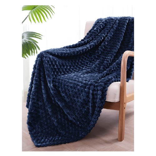 שמיכת יחיד ז'אקארד קוביות מפנקת 130*170