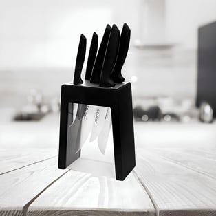 סט סכיני שף יוקרתי ARCOS עם מעמד שקוף