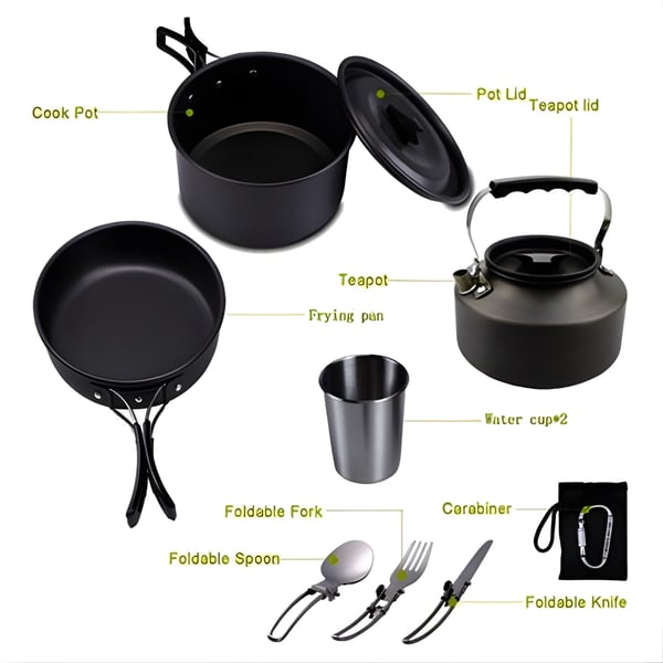 Multi-Purpose Non-Stick Camping Cookware Set