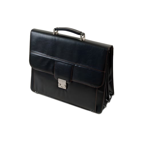 Premium Faux Leather Executive Bag with Lock