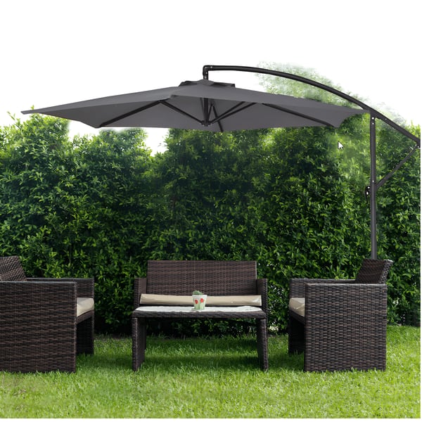 Quality 3m Side Umbrella with Sturdy Base Plate