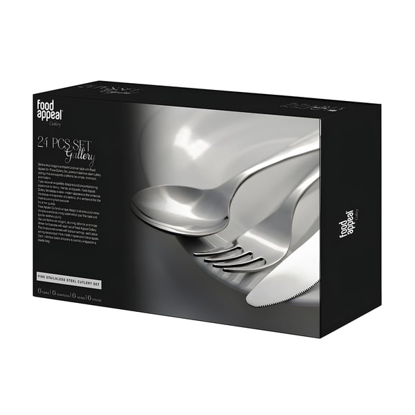 Food appeal GALLERY Luxury Flatware Set – 24 Pieces, Service for 6
