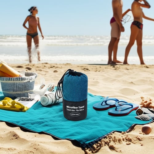 מגבת מיקרופייבר אנטי בקטריאלית מתייבשת במהירות